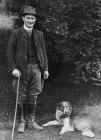 Vicar and his dog, Crickhowell, c. 1903