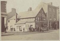 Broad Street, Y Trallwng, tua'r flwyddyn 1874