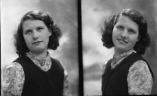 Double portrait photograph of a young woman, c...