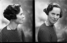 Double portrait photograph of a young woman, c...