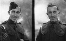 Double portrait photograph of Sgt H. Hilbraham,...