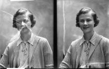 Double portrait photograph of a young woman, c...