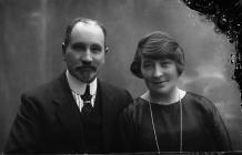 Portrait photograph of a married couple, c. 193...