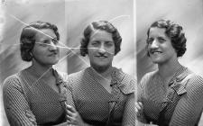 Triple portrait photograph of a woman, c. 193?-...