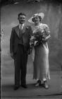 Portrait photograph of Bride and Groom, c.193?-...