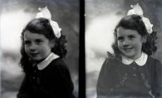 Double portrait photograph of Miss Jean Roberts...