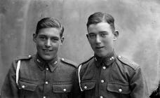 Portrait photograph of two cadets, Llandrindod...