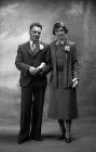 Portrait photograph of a bride and groom, c193?...