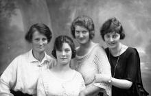 Portrait photograph of a family (Bart...?),...