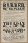 Theatre Play Bill, Cardiff - 'The Barber...