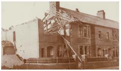 Damage caused by air raid at Roath, Cardiff,...