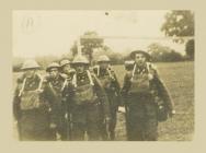 101 Company, Monmouthshire Regiment, leaving...