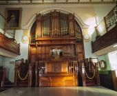 Interior of Tabernacl Welsh Baptist Chapel,...