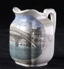Souvenir jug, showing Pontypridd Bridges, 1800s