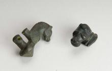 Bronze horse head mounts from the Roman period