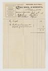 An invoice from Cooke Bros., & Roberts,...