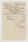 An invoice from W.H. Smith & Son, London