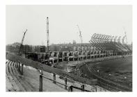 The construction of the North Stand, Cardiff...