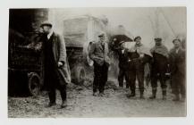 Threshing corn at Llynlloedd, Machynlleth