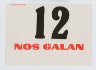 A competitor number worn on the vest of a...