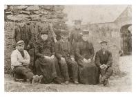 A group outside the Abbey on Bardsey Island, c...