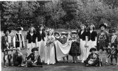 Llangollen. May Queen and attendants