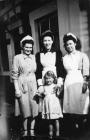 Llangollen. Waitresses and a girl