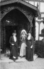 Llangollen. Women outside the Plas Newydd.