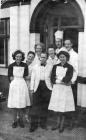 Llangollen. Restaurant staff 1950