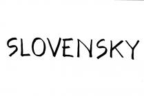 'Slovensky' written in the Slovak...