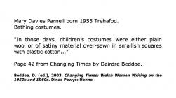 Mary Davies Parnell, Trehafod describing...