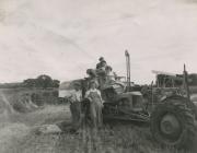 Using the combine in Tŷ Ucha, Waun, circa 1950