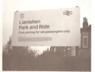 Park and ride sign, Lanishen, Cardiff, 1980s