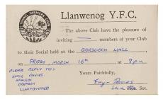 Invitation, Llanwenog Y.F.C., 1984