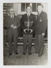 Islwyn Griffiths (centre) with his instructors...