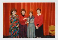 Llanddeiniol YFC members with public speaking cup