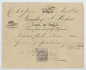 Receipt from J. Hocken, Chemist and Druggist,...