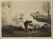 Smoke screen on the Rhine River, Belgium during...