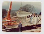 Cemmaes Road railway bridge being rebuilt