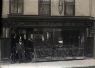 A bicycle shop in Carmarthen  c. 1900