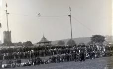 A high wire act in Carmarthen   c. 1900