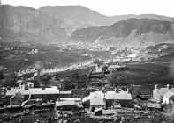 view of Blaenau Ffestiniog from Graig Ddu