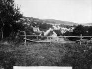 view of St Dogmaels from the sand pit