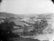 view of Llansannan from Hendre Wood