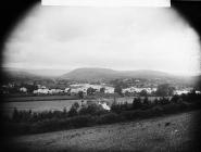 view of Llandovrey from Coed-cefn-yr-allt