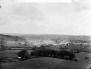 view of Tregaron from Castle Hill