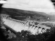 Building the dam, Llanwddyn