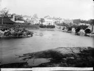 bridge and village, Llechryd (Cer)