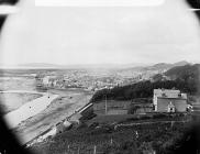 view of Pwllheli from Pencraig Fawr (c 1885)