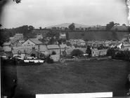 view of Llanrhaeadr-ym-Mochnant from Y Ddol